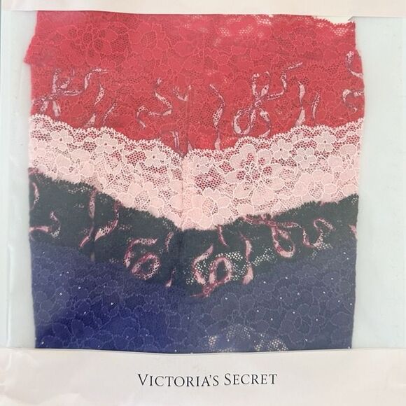 Victoria's Secret Lace Thong Panties Womens Medium 5 Pack No Show VS Panty - Picture 2 of 6